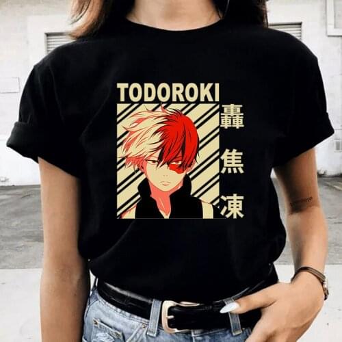 Anime Clothes Shoto Todorok TShirt Deku Harajuku TShirts My Hero Academia T-Shirt Boku No Hero Academia Tshirt Bakugou TShirt