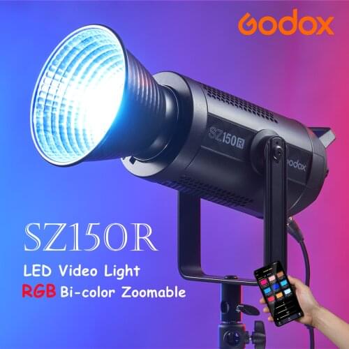 Godox SZ150R 150W Zoomable RGB LED Video Light 2500-6500K Photography Studio Fill Lamp Lighting For Vlog Movie TikTok Youtube