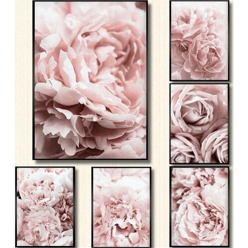 Cuadros Floral Home Peony Flower Wall Art Canvas Painting Nordic Posters And Prints Printable Wall Pictures For Living Room