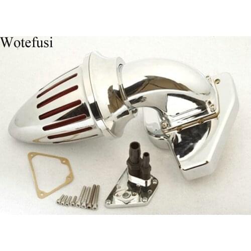 Wotefusi Chrome Obtuse Air Cleaner Intake Filter Kit Set For Honda 2002 2003 2004 2005 2006 2007 2008 2009 VTX 1800 [MP36]