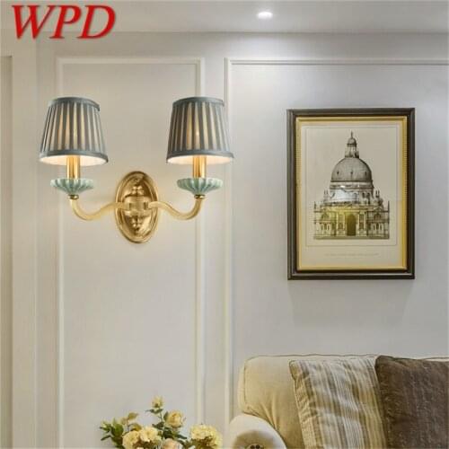 WPD Brass Wall Sconce Lamp Modern Luxury Ceramic LED Light Design For Home Bedroom Parlor Balcony