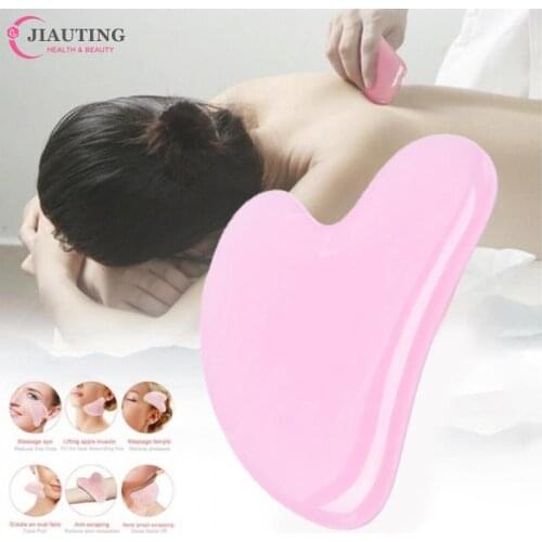 Natural Resin Gua Sha Gouache Scraper Massager For Face Body Heart Shaped Facial Skin Lifting Wrinkle Remove Beauty SPA CareTool