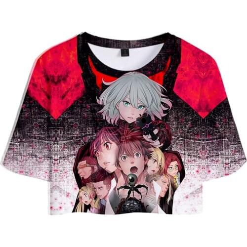 2020 New Anime EX-ARM Japanese Cartoon HiRock Alma 3D Tops Girl Short T-Shirt Women Sexy Casual T Shirt