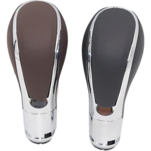 New Black Chrome PU Leather Automatic Transmission Gear Shift Shifter Lever Knob For Opel Vauxhall Insignia Buick Regal 2098627