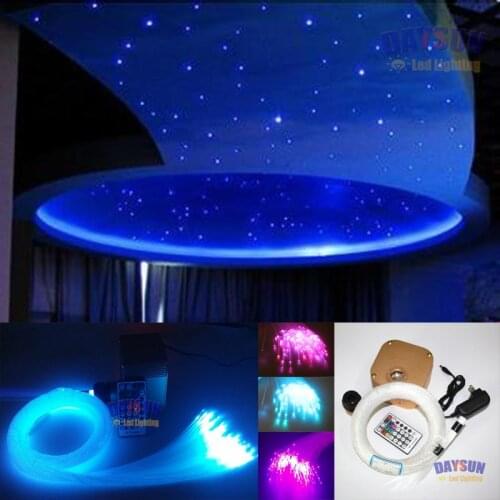 New Hot DIY Ceiling Light RGBW Twinkle Stars Optic Fiber Light Kit + Fiber Cable 400pcs 2m Hotel Bedroom KTV Spa Decoration