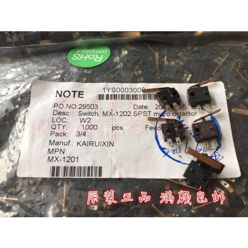 Original new 100% MX-1202 touch limit switch detection switch 2pin 8*3.5 high 6.5 handle length 12mm push through