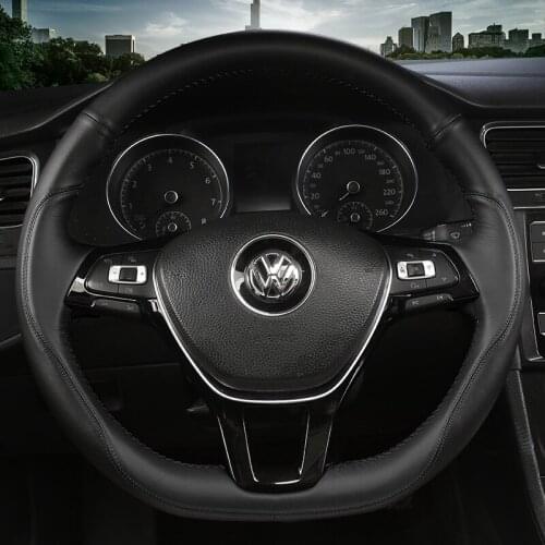 Hand-stitched Leather Suede Car Steering Wheel Cover Set for Volkswagen Golf Jialu Lamando Tayron Tange CC Car Accessories