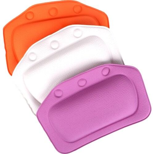 Neck Bathtub Cushion With Suction Cup Soft Headrest PVC 21*31cm SPA Bath Pillow Bath Accessories