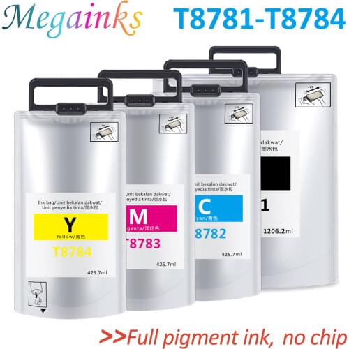 T8781 - T8784 ink pack Ink bag with pigment ink and chip For Epson WorkForce Pro WF-R5190DTW WF-R5690DTWF printer
