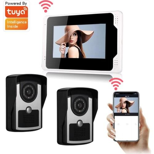 Video DoorBell 7 inch Wired Video Intercom System Tuya Smart WIFI Doorbell with 1080P Camera Night Vision Device