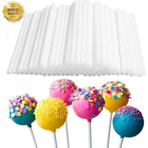 10cm Lollipop Stick Food-Grade Plastic Pop Sucker Sticks Cake Pop Sticks For Lollypop Candy Chocolate Sugar Pole 80 Pcs