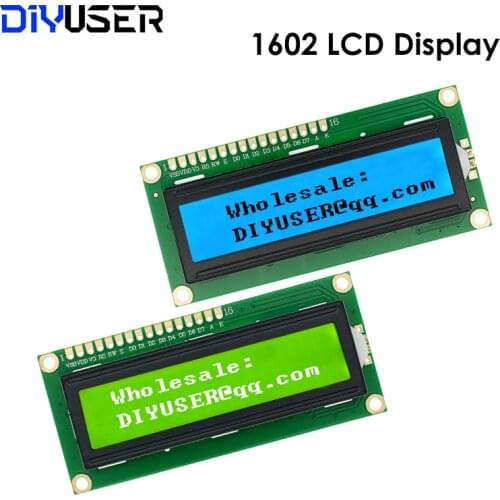 1pcs/lot 1602 16x2 Character LCD Display Module HD44780 Controller Blue/Green screen blacklight LCD1602 LCD monitor 1602 5V