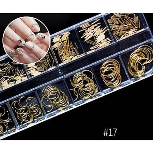 12 Cell Nail Art Decor Rhinestone Glitter Crystal Gems Bow Snowflake Acrylic UV Polish 3D Tips TUE88