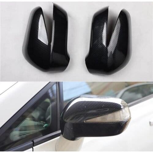For Honda Civic 2004-2009 2PCS Carbon Fiber ABS Car Side Door Rearview Mirror Protect Frame Cover Trims Car Styling Accessories