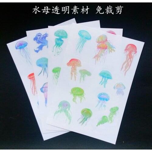 4pcs/lot color jellyfish transparent material epoxy mold makeing jewelry filling for DIY jewelry