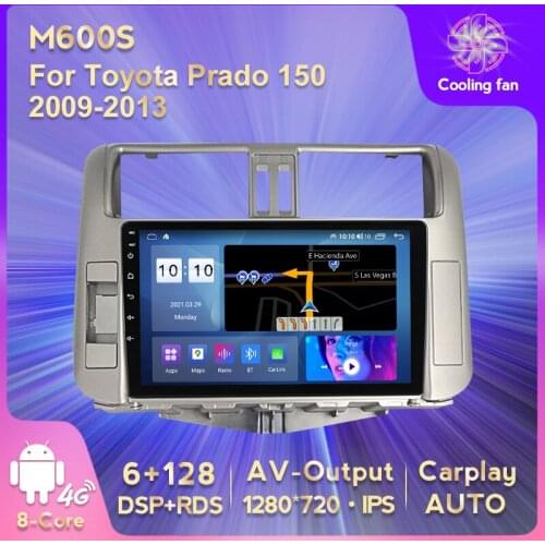 RDS DSP Android 11 6G+128G IPS Car Media Car Multimedia Player Car Audio For Toyota Prado 150 2009-2013 Multimedia Video Player