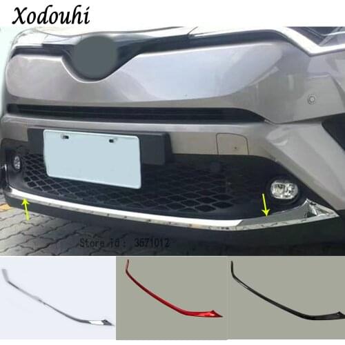 For Toyota CHR C-HR 2017 2018 2019 2020 Car Body ABS Chrome License Plate Trim Racing Grid Grill Grille Hoods Panel Frame Bumper