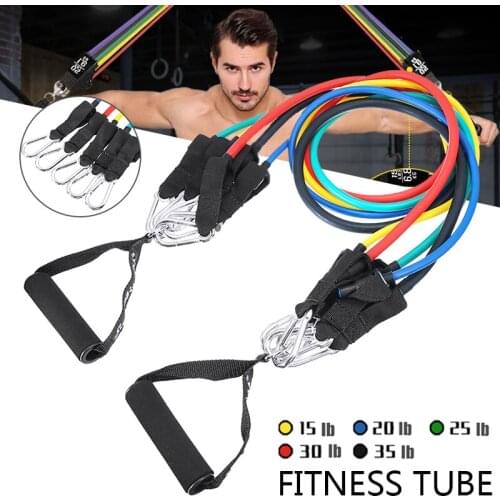 Elastic Stretching Belt Pull Ropes Home Yoga Fitness Resistance Band Set Yoga Tube Expander Elastic Bands Training Exercise