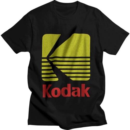 Retro Photography Kodak T-shirt Men Harajuku T Shirt Short Sleeve 100% Cotton Kodachrome Photographer Tshirt Urban Tee Tops