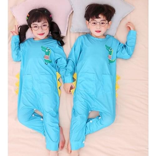 Modal Blanket Sleepers Spring Autumn New Children Pajamas Cartoon Sleeping Bag For Boys Home Wear Kids Clothing Pure Cotton