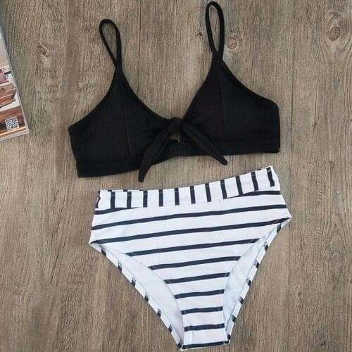 Sexy Triangle Push Up Bikini Set Brazilian Swimwear Women Bowknot Bathing Suit Two Piece Swimsuit High Waist Biquini Beachwear