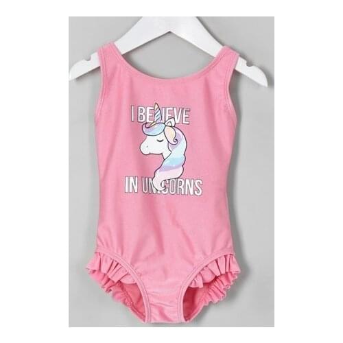2019 Unicorn Girls swimwear 1~8Year Girls swimsuit hot sale Children swimwear Kids Beach wear Bathing suit-SW123