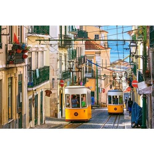 Lisbon Tram The wooden puzzle 1000 pieces ersion jigsaw puzzle white card adult childrens educational toys