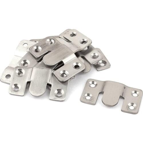 Furniture Sectional Interlock Style Sofa Connector 10pcs Silver Tone