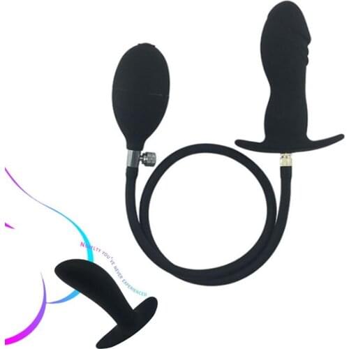 Inflatable Dildo Anal Plug Butt Vagina Dilator Sex Toys for Women Men Expandable Silicone G Spot Massager Adult Products