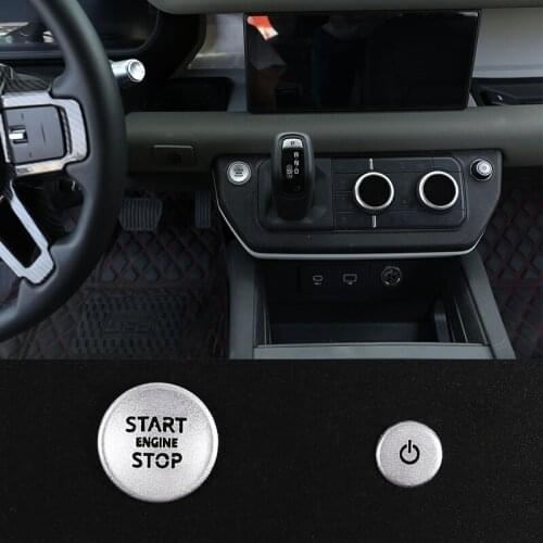Alloy Car Styling One-click Start Button Sticker for Land Rover Defender 2020-21 Car Volume Button Stickers Car Accessories