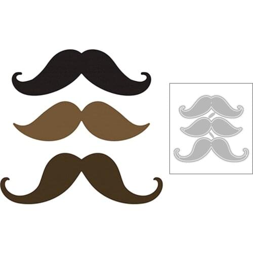 2020 New Male Beard Moustache Goatee Metal Cutting Dies Cut Craft For DIY Scrapbooking Card Paper Photo Album Making no stamps