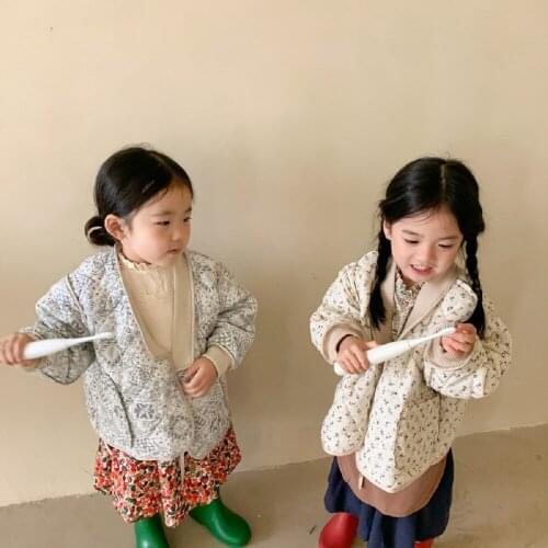 2021 New Childrens And Girls' Autumn And Winter Clothes Quilted Jacket Little Girls Wear Cotton-Padded Jackets