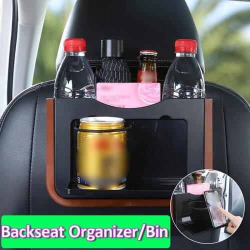 Car Seat Organizer Foldable Universal Car Storage Bag Box Backseat Cup Holder Dining Table Car Accessories Interior