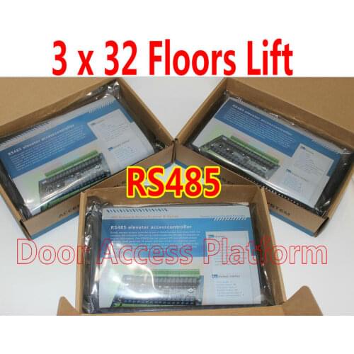 3 x 32 Floors RS485 Lift Controller Panel,Elevator Access Controller PCB Board with RS485+1200Meters Communication Distance max