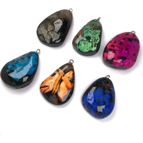 Natural Stone Agates Pendant irregular shape Exquisite Pendants charms for Jewelry making DIY elegant Necklaces Accessories