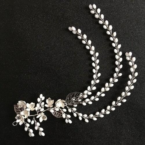 SLBRIDAL Handmade Crystal Rhinestones Flower Wedding Hair accessories Hairband Bridal Headband Bridesmaids Jewelry Women