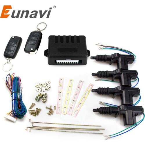 Eunavi universal auto car power door lock actuator 12v Motor (4 Pack) Car Remote control Central Locking Keyless Entry System