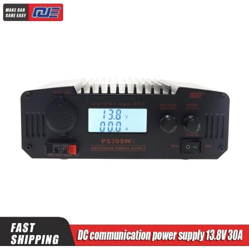 QJE PS30SWV Radio Transceiver Base Station Commumication LCD Digital Adjustable Switching DC Power Supply 30A 9-15V 13.8V