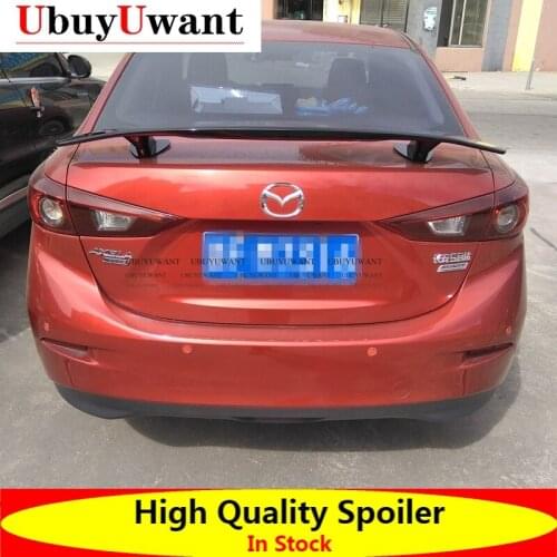 General Purpose Car Styling ABS Material And Surface Carbon Fiber Rear Spoiler For Mazda 3 Axela Sedan Universal Car Spoiler