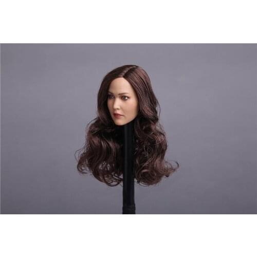 1/6 Head Sculpt Jennifer Lawrence Curly Hair Head Toy GC003 model for 12 inches Action Figures Collections