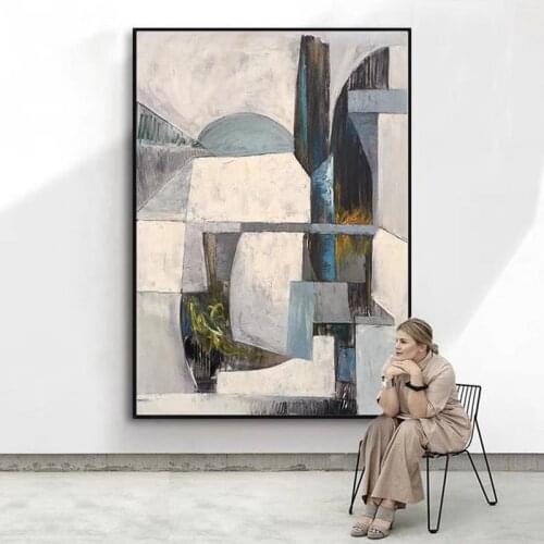 Modern Abstract Geometric Home Decorative Canvas Posters Porch Aisle Hanging Oil Painting on Canvas Wall Art For Living Room