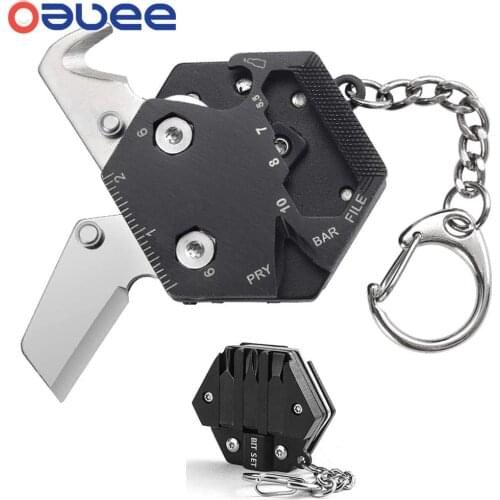 Multifunctional Outdoor EDC Tool Hexagon Folding Coin Knife Screwdriver Bottle Opener Stainless Steel Folding Pocket Knifes-Tool