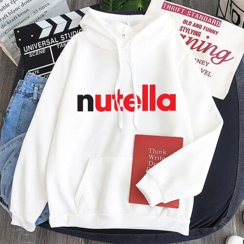 Nutella Hoodie For Male/female Unisex Kawaii print Streetwear Sweatshirt Pullover Fashion Long Sleeve Hoody Casual Female Clothe
