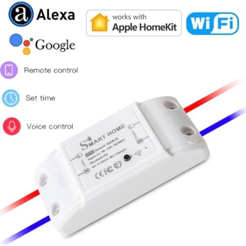 10A 90-250V Wifi Smart Light Switch Smart Home Universal Breaker Moudle Timer Voice Control Work With HomeKit Alexa Google Home