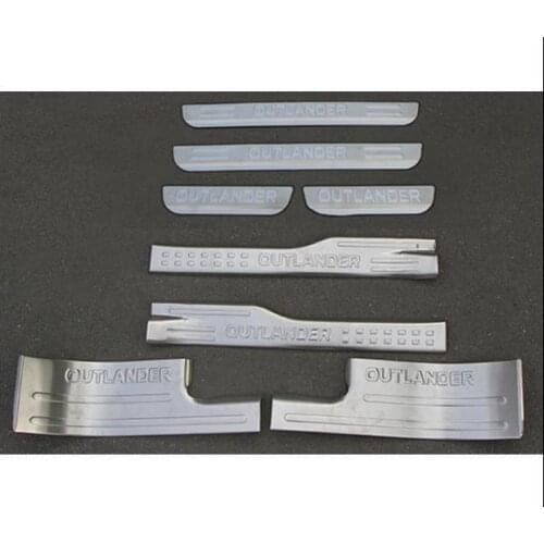 High quality stainless steel inside external Scuff Plate/Door Sill for 2013 - 2019 Mitsubishi Outlander Samurai ,car styling