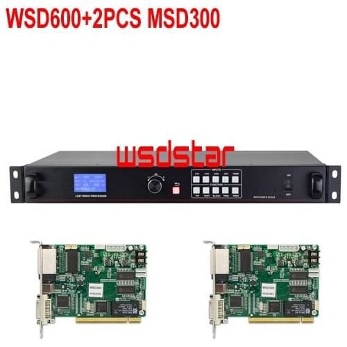 WsdStar WSD600+2PCS MSD300 LED Video Processor HDMI-compatibleI/DVI/VGA/CVBS Support PIP & POP Special Offer