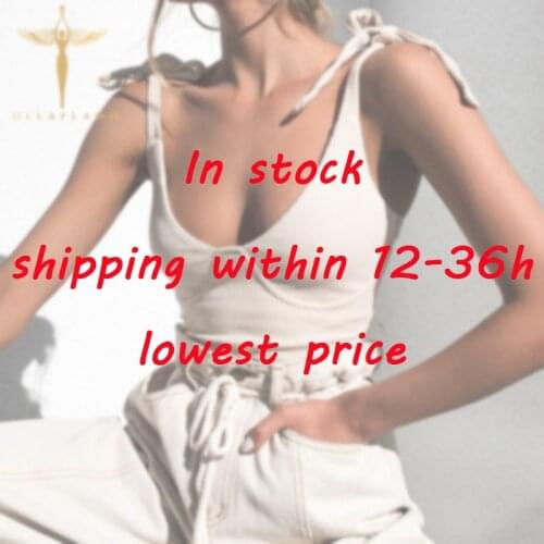 Knitted U Collar Womens Lace-Up Camisole Backless Skinny Female Short Tops Sleeveless T-Shirt Streetwear All-Match Tshirts