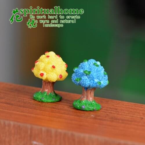 1pc Plastic Model Cute Miniature Tree Scenery Railroad Decoration Building Landscape Accessories Toys for Kids