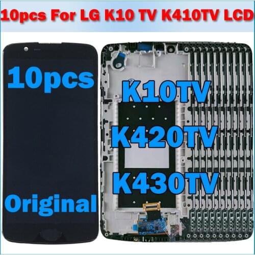 10 Piece/lot For LG K10TV K430TV K10 TV LCD Display Touch Screen Digitizer Assembly with Frame for K10 TV K420 TV lcd screen
