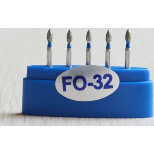 100pcs/set Dental Diamond burs FG Bur FO-32 for High Speed Handpiece